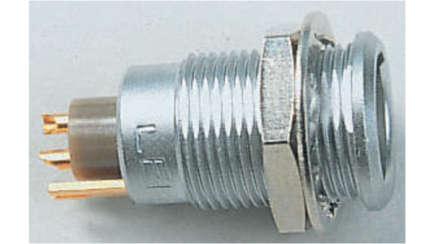 LEMO Circular Connector, 5 Contacts, Panel Mount, Socket, Female, IP50, 3B Series