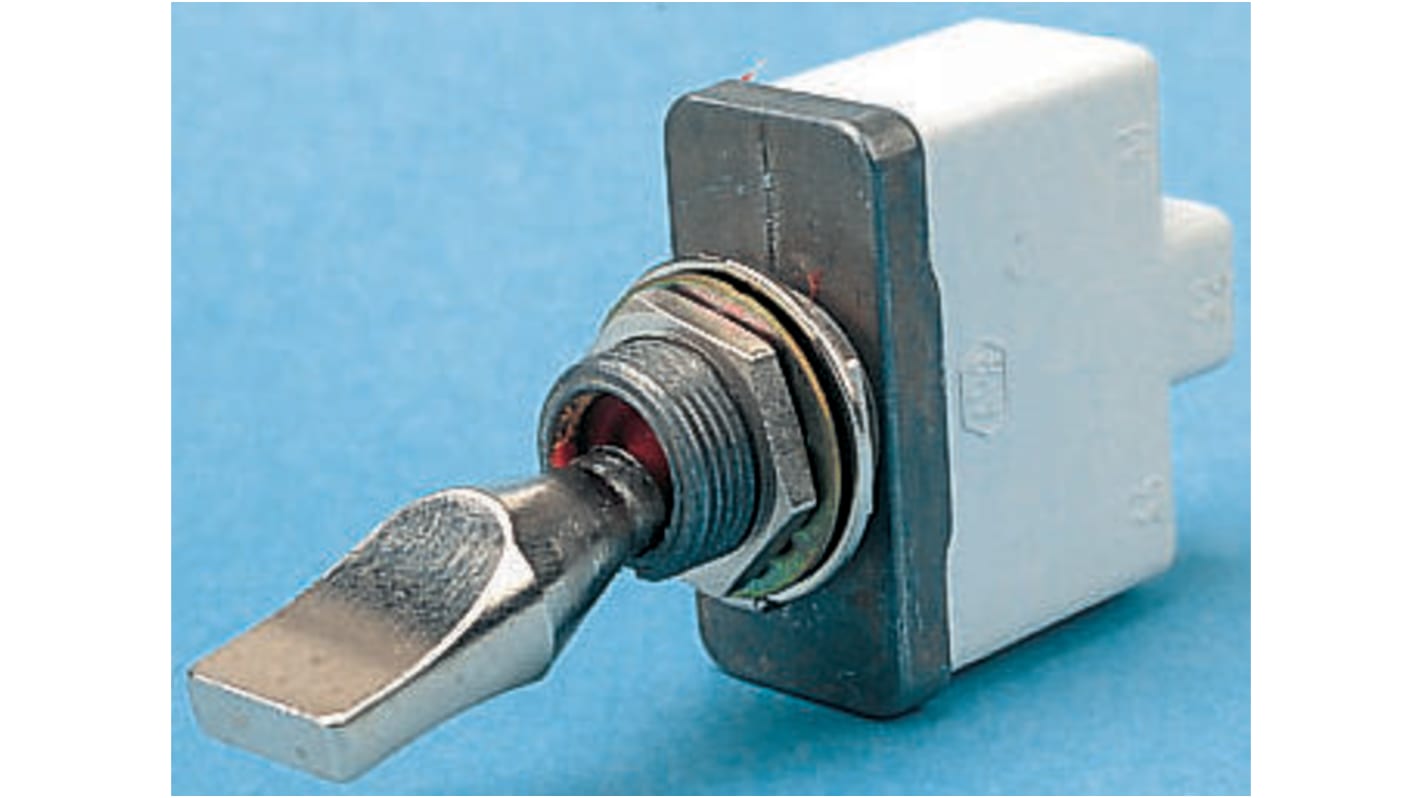 APEM Toggle Switch, Panel Mount, On-Off-On, SPST, Screw Terminal