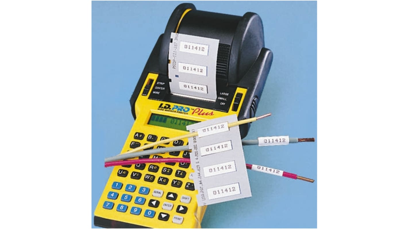 Brady B-292 Transparent/Yellow Cable Labels, 25.40mm Width, 63.5mm Height, 100 Qty