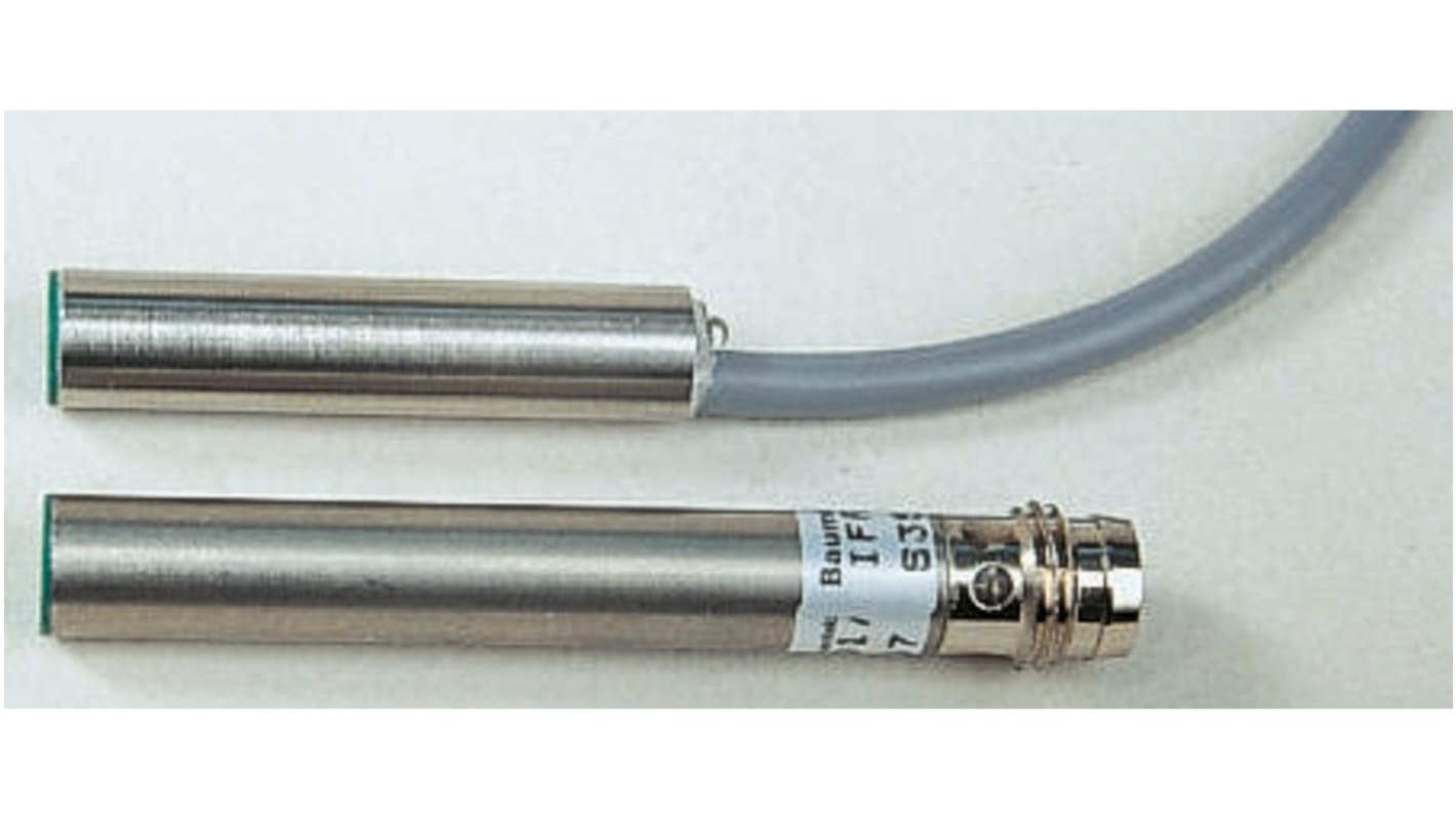 Rs-Online Sensore di prossimità Cilindro liscio Baumer rilevamento 2 mm 10 → 30 V c.c