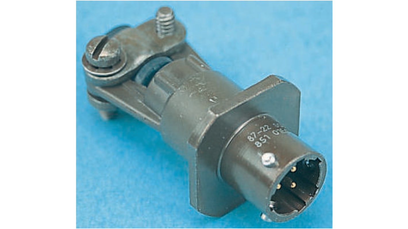 Souriau Sunbank by Eaton, 851, Copper Alloy 19 Way Cable Mount MIL Spec Circular Connector Receptacle, Pin