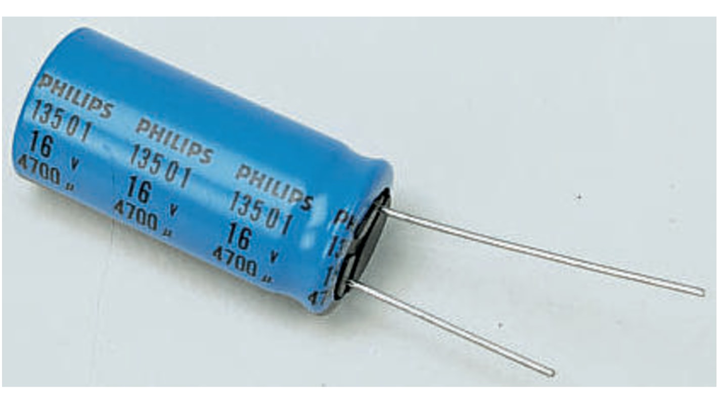 Vishay 150 RMI, THT Aluminium-Elektrolyt Kondensator 470μF ±20% / 63V dc, Ø 16mm x 20mm, bis 105°C