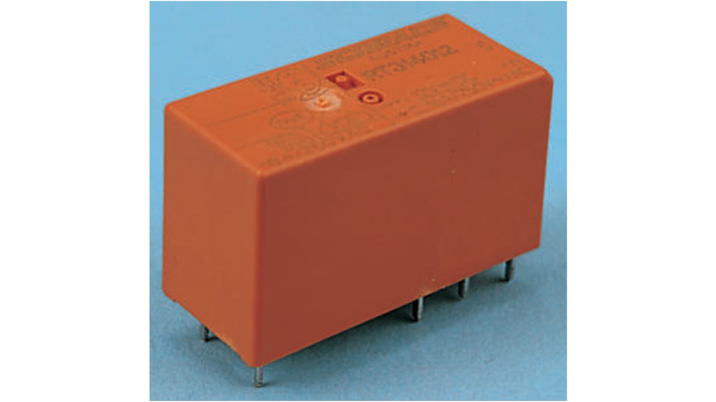 Relè di potenza TE Connectivity serie RT1, SPST, bobina 12V cc, Montaggio su circuito stampato
