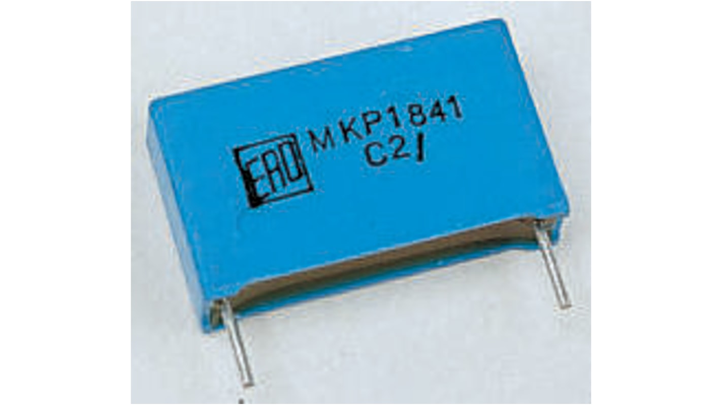 Condensatore a film Vishay, MKP1841, 2.2nF, 2 kV dc, 700 V ac, ±5%