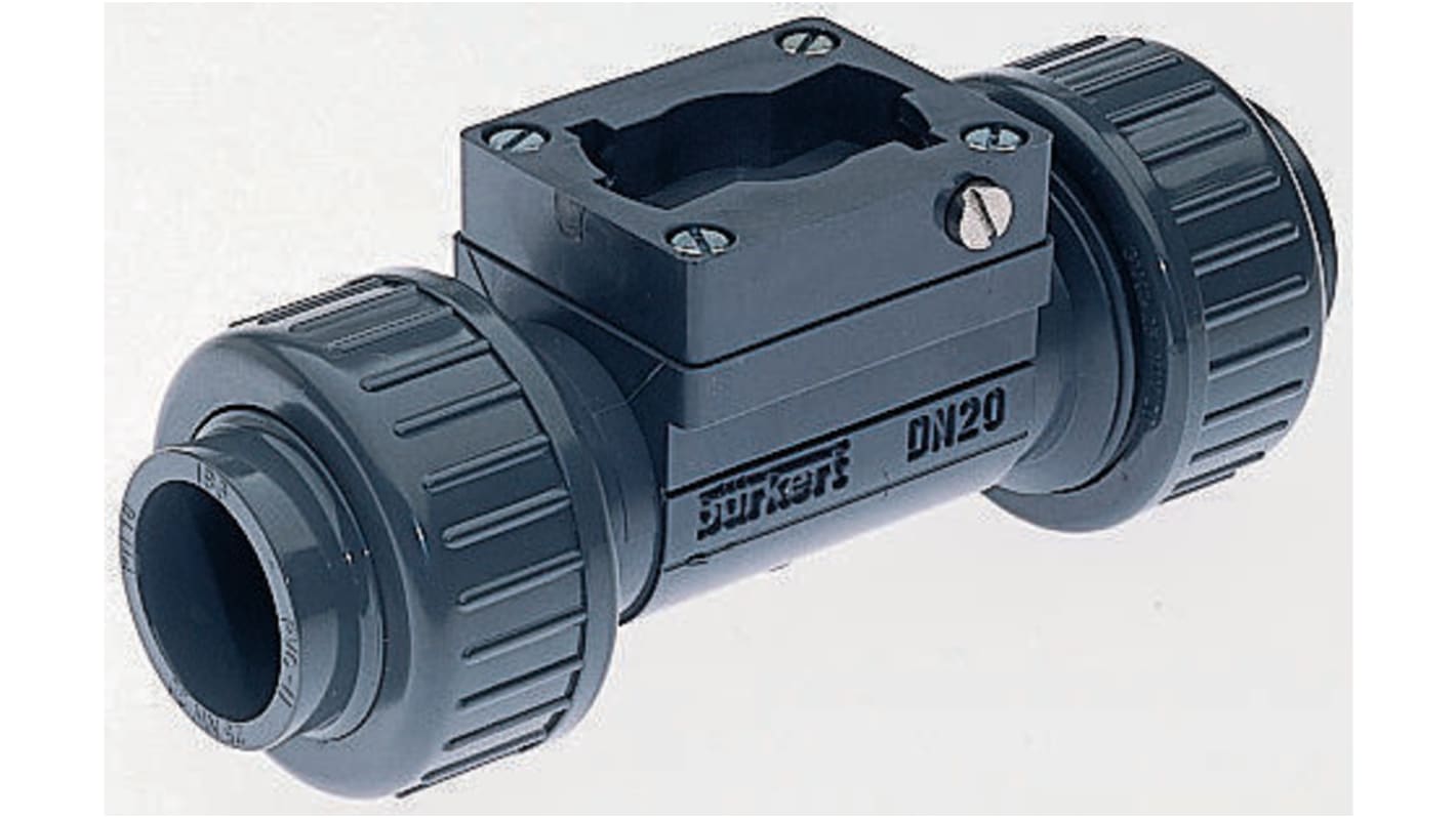 Burkert Plastic Pipe Fitting, Straight Flow Adapter, Rc 1in
