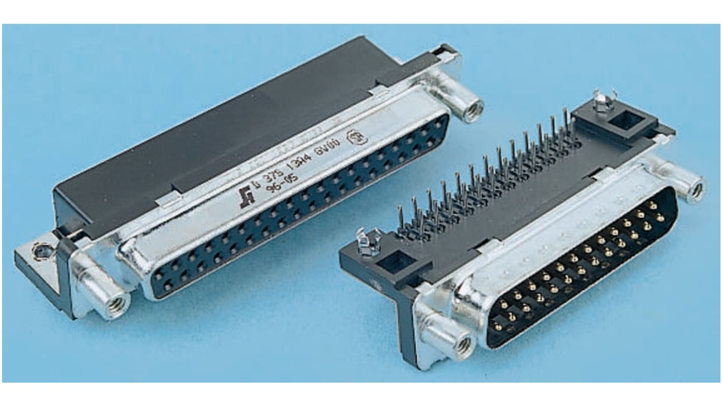 Amphenol Communications Solutions Delta D 15 Way Right Angle Through Hole D-sub Connector Plug, 2.74mm Pitch