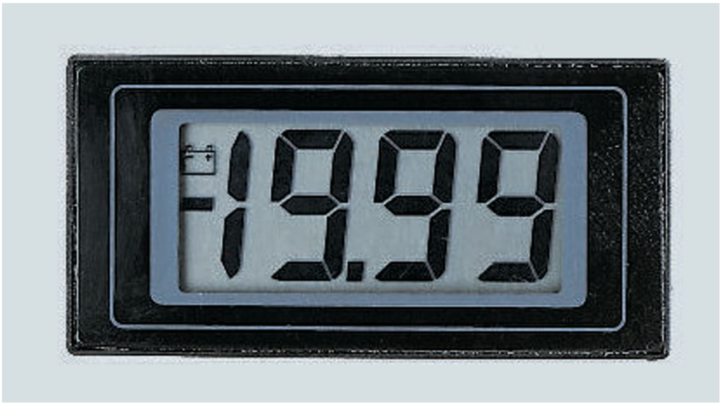 Lascar 直流数字电压表 , 7.5 → 14 V 直流, 3.5位数, +/-1%精度, 45mm x 22.2mm切面