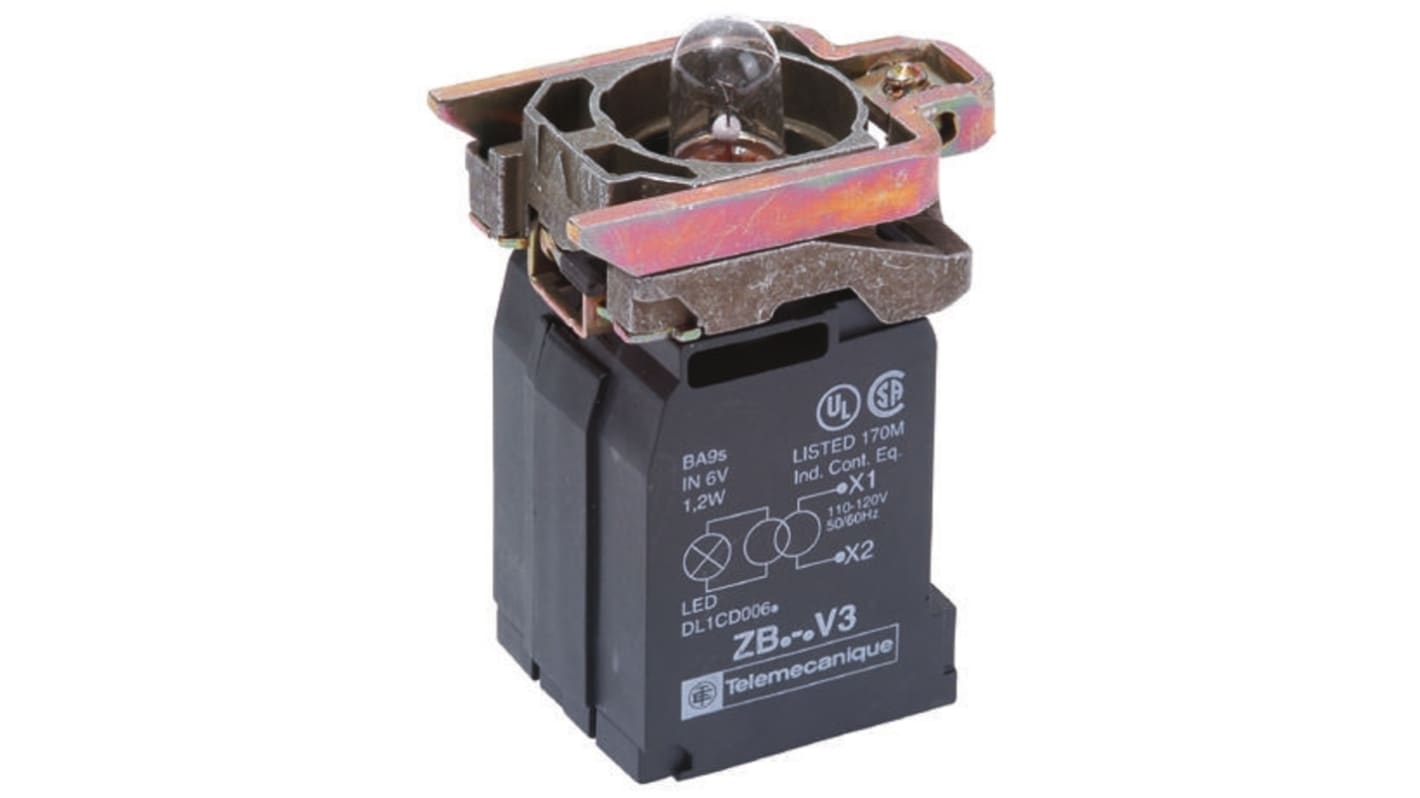 Schneider Electric Harmony XB4 Series Light Block, Red Light