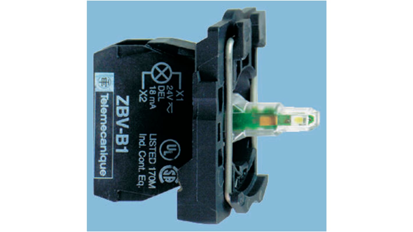 Schneider Electric Lampenfassung, Harmony XB5 -Serie , LED, Gelb, 24 V ac/dc, Schraubanschluss, Typ Lichtblock