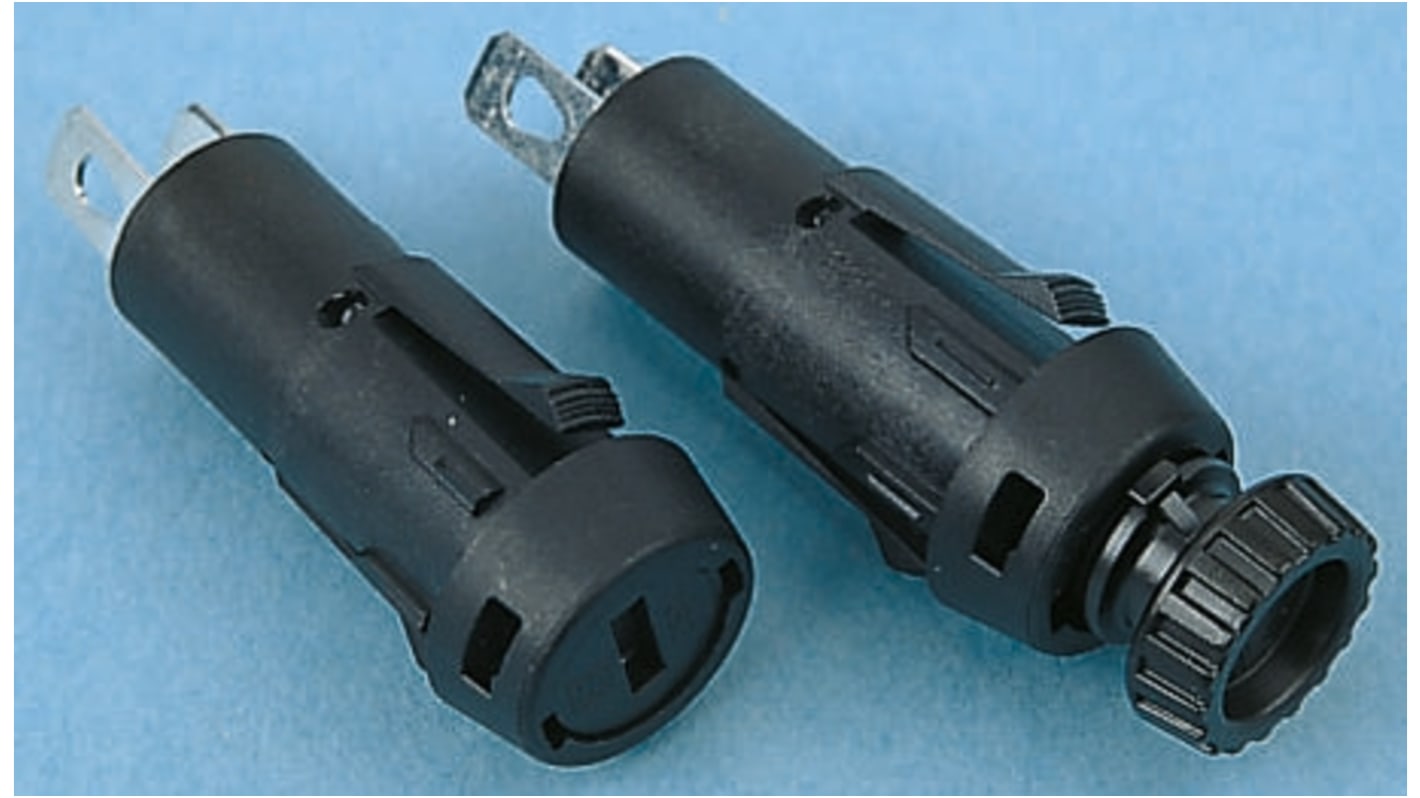 Schurter 面板安装保险丝座, 5 x 20mm尺寸, 16A, 250V 交流, 面板安装, 1P, FPG3系列