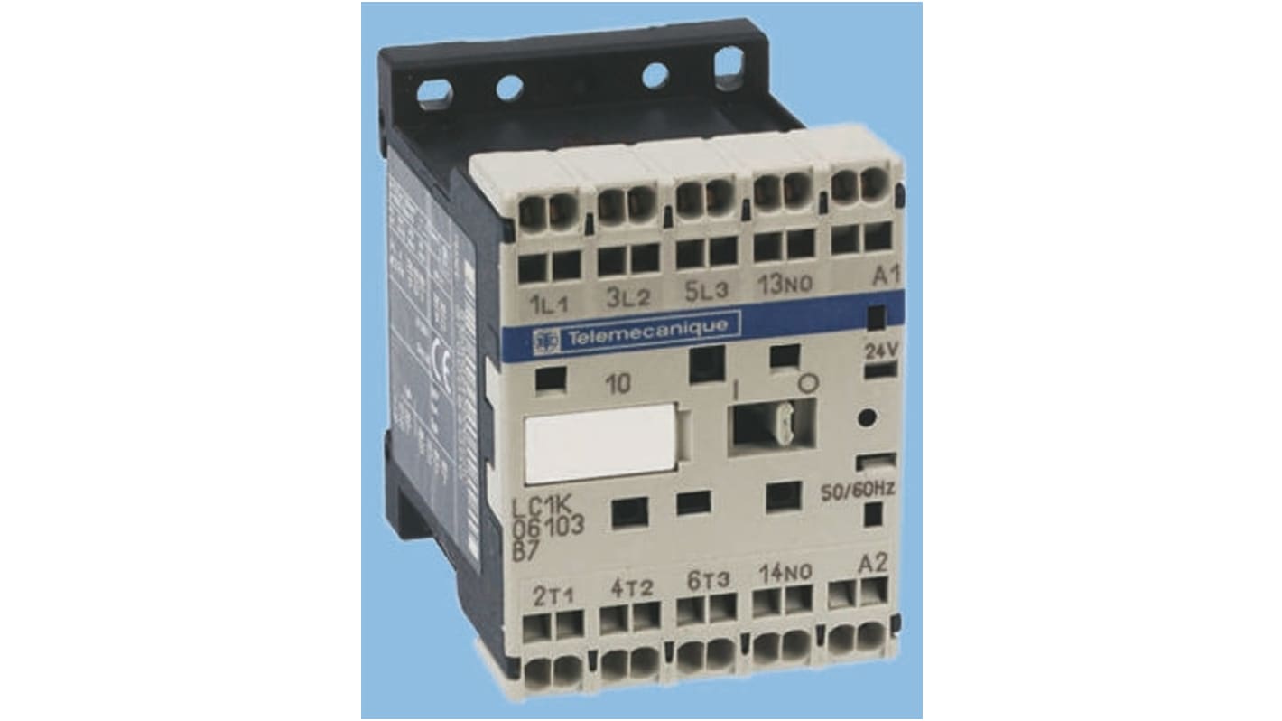 Contattore Schneider Electric, serie LC1K, 3 poli, 3 NA, 9 A, 4 kW, bobina 115 V c.a.