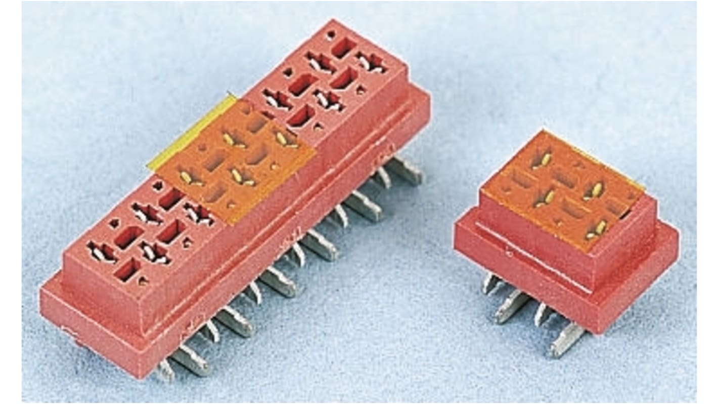 Conector hembra para PCB TE Connectivity serie Micro-MaTch, de 6 vías en 2 filas, paso 2.54mm, 100 V, 1.5A, Montaje