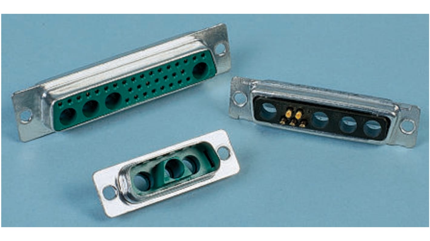 Conector D-sub Amphenol Communications Solutions, Serie DW, Recto D-sub con contactos mixtos, Montaje en Panel Mount,