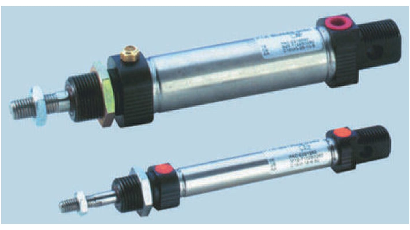 Parker Pneumatic Piston Rod Cylinder - 10mm Bore, 80mm Stroke, P1A Series, Double Acting