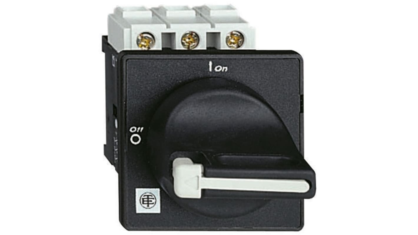 Schneider Electric 40A三相隔离开关, 3P极, 690V 交流, 面板安装, 可挂锁, 黑色把手