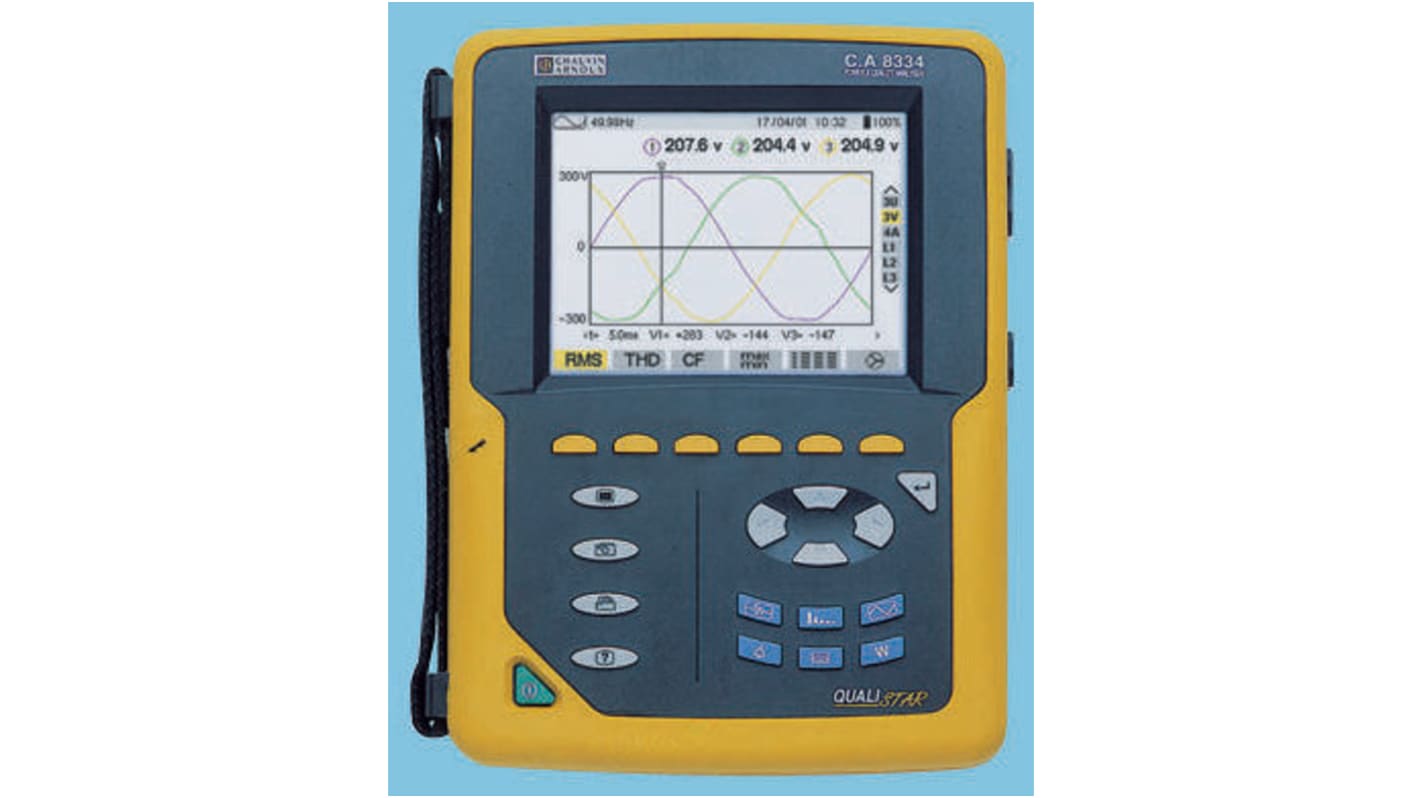Chauvin Arnoux CA 8332B Power Quality Analyser, 3-Phase, 6500A Max, 960V Max
