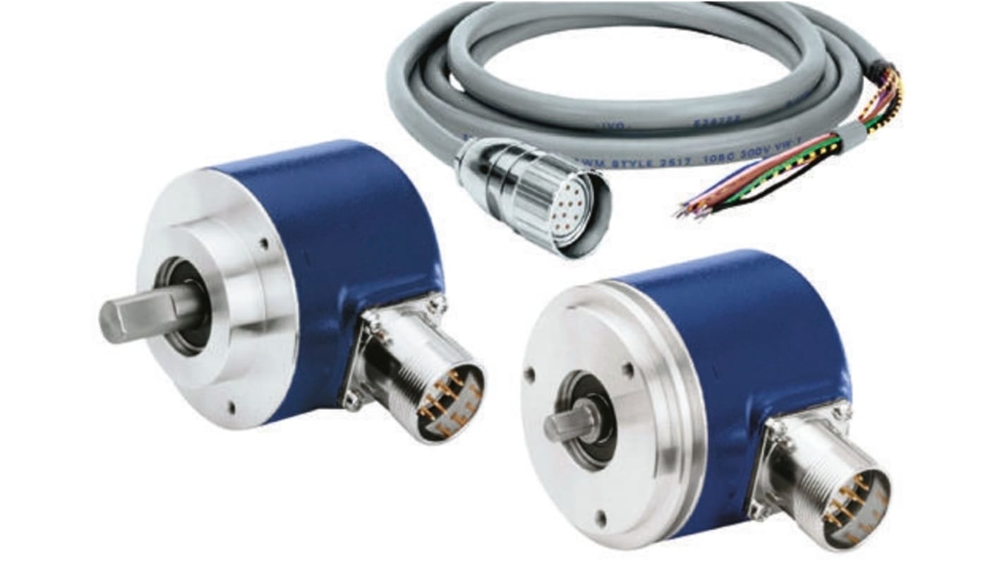 Baumer GI355 Series Optical Incremental Encoder, 100 ppr, HTL/Push Pull Signal, Solid Type, 10mm Shaft