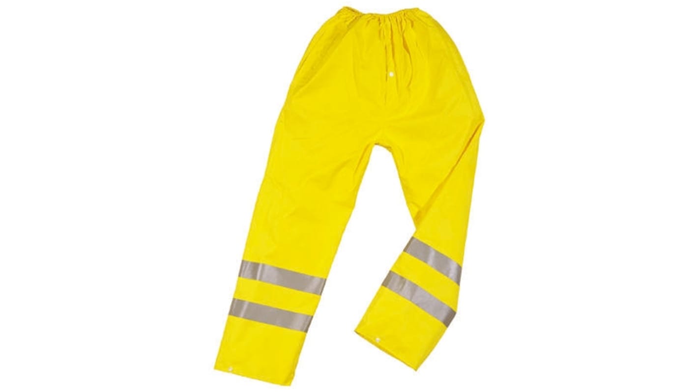 Delta Plus Yellow Waterproof Hi Vis Work Trousers, 32in Waist Size