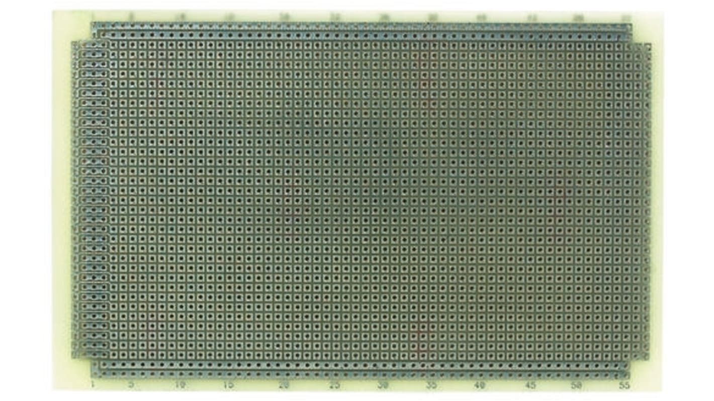 CIF Double Sided Matrix Board FR4 1mm Holes, 2.54 x 2.54mm Pitch, 160 x 100 x 1.6mm