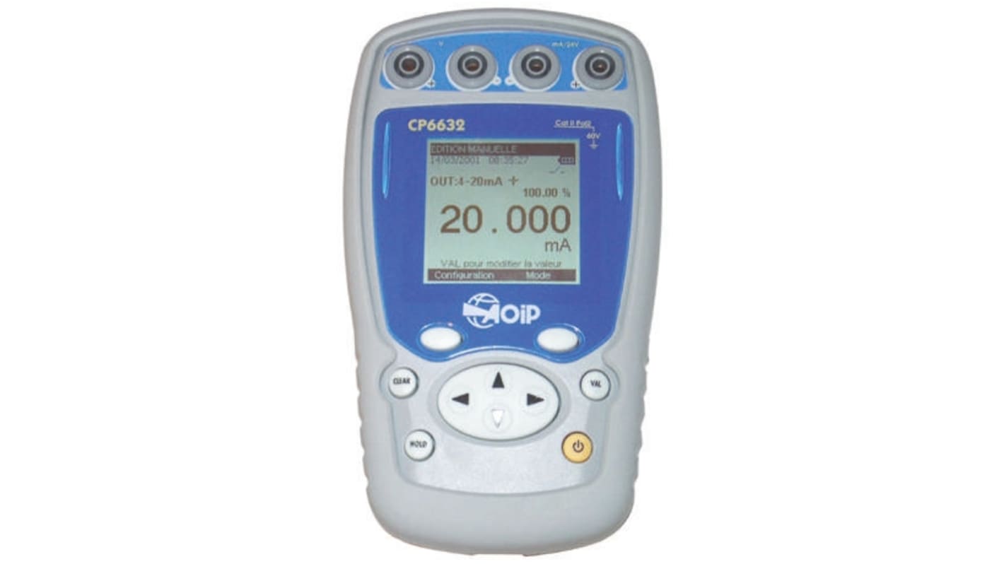 Aoip Instrumentation CP-6632 Current & Voltage Calibrator, Max Voltage 50V, Max Current 25mA, RS Calibration