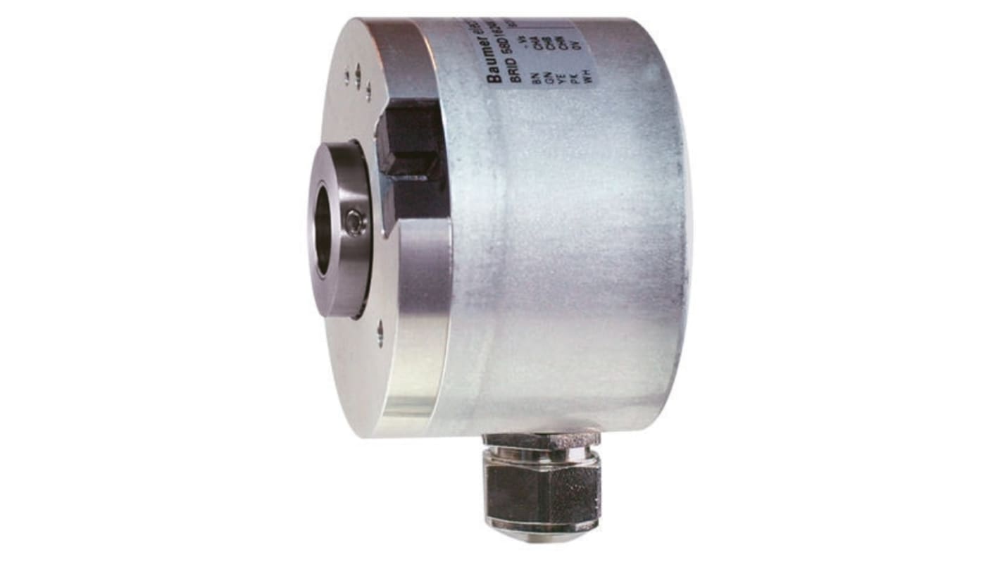 Baumer BRIH 58D Series Incremental Incremental Encoder, 1024 ppr, Push Pull Signal, Hollow Type, 12mm Shaft