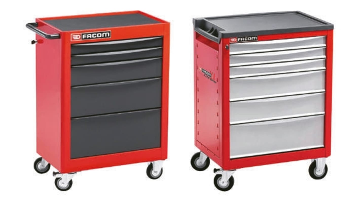 Facom 6 drawer Wheeled, 970mm x 510mm x 735mm