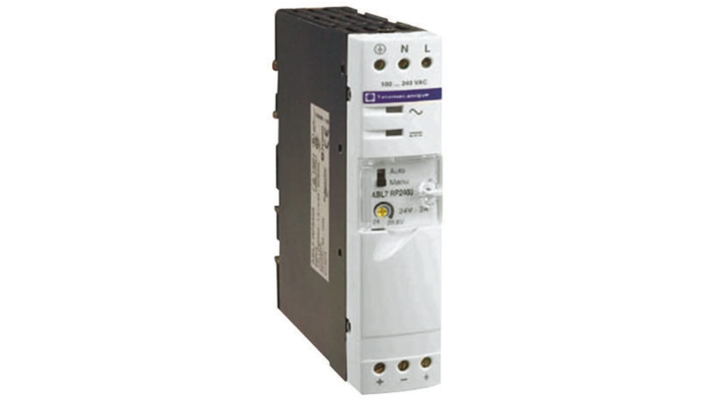 Schneider Electric Switch Mode DIN Rail Power Supply, 100 → 240V ac ac Input, 48V dc dc Output, 3A Output, 120W