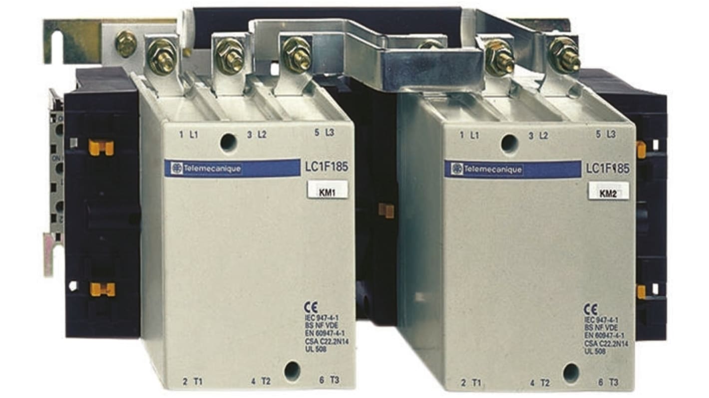 Schneider Electric TeSys F LC2F Contactor, 3-Pole, 185 A, 100 kW, 3NO, 1 kV ac
