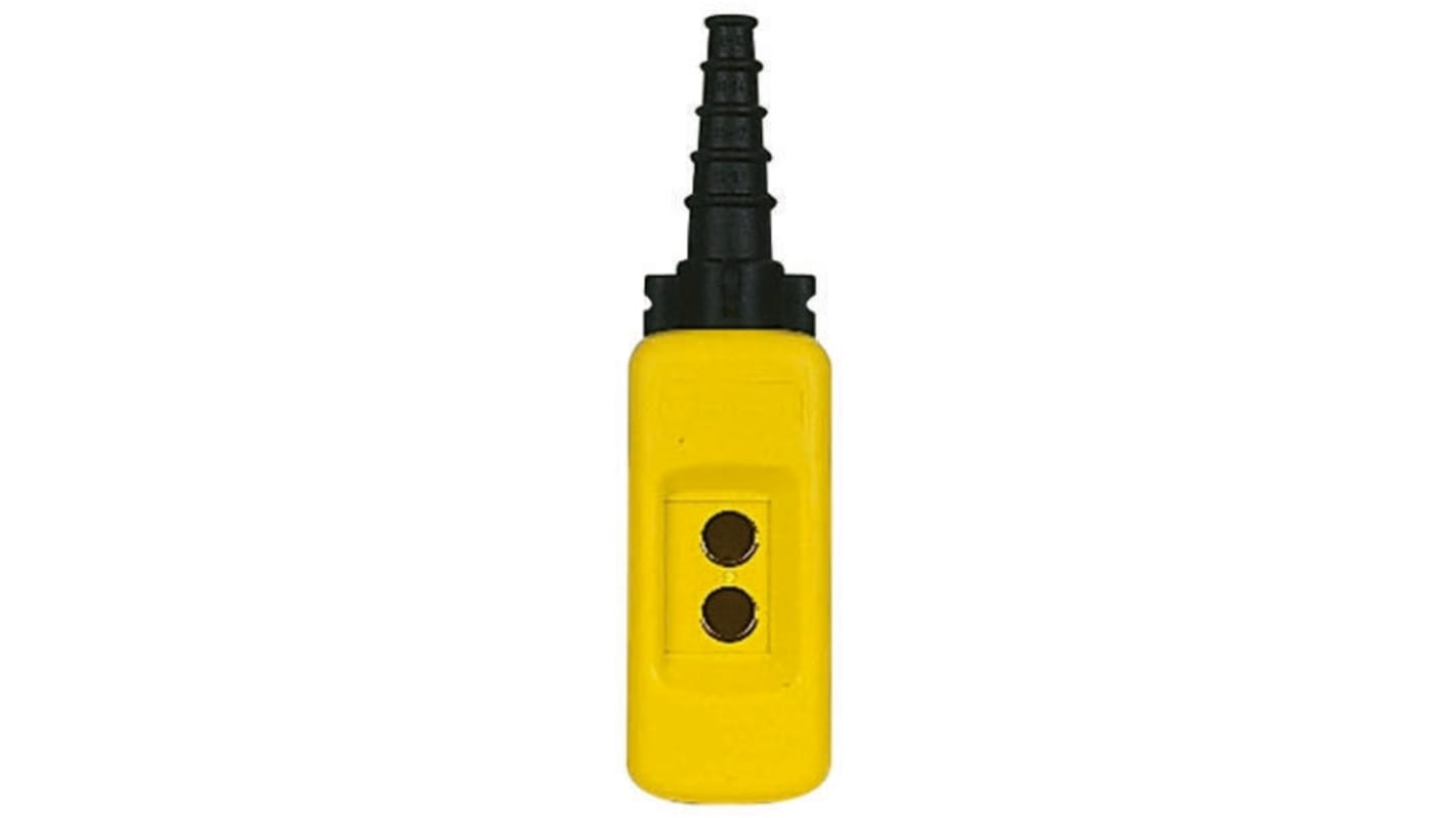 Schneider Electric Yellow Polypropylene Harmony XACA Pendant Station Enclosure - 2 Hole 22mm Diameter