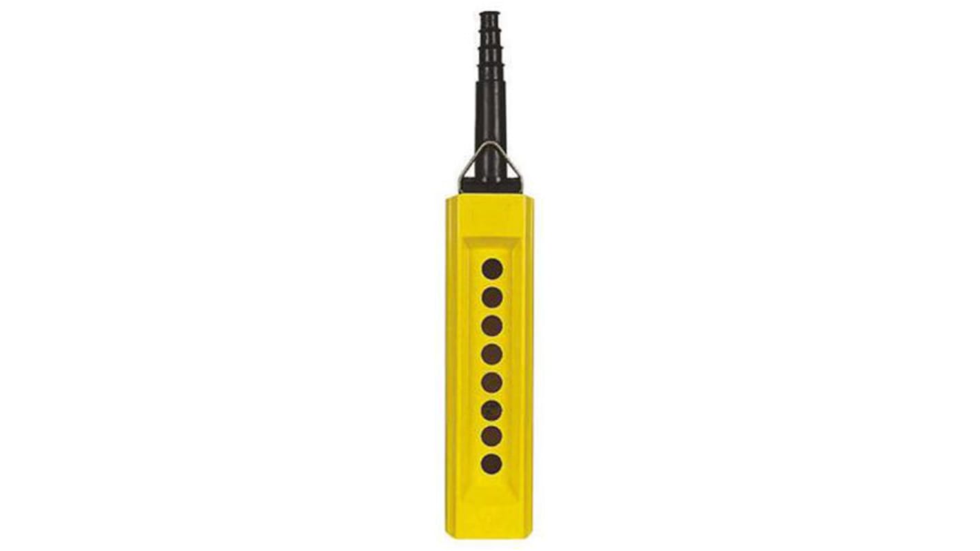 Schneider Electric Yellow Polypropylene Harmony XACA Pendant Station Enclosure - 8 Hole 22mm Diameter