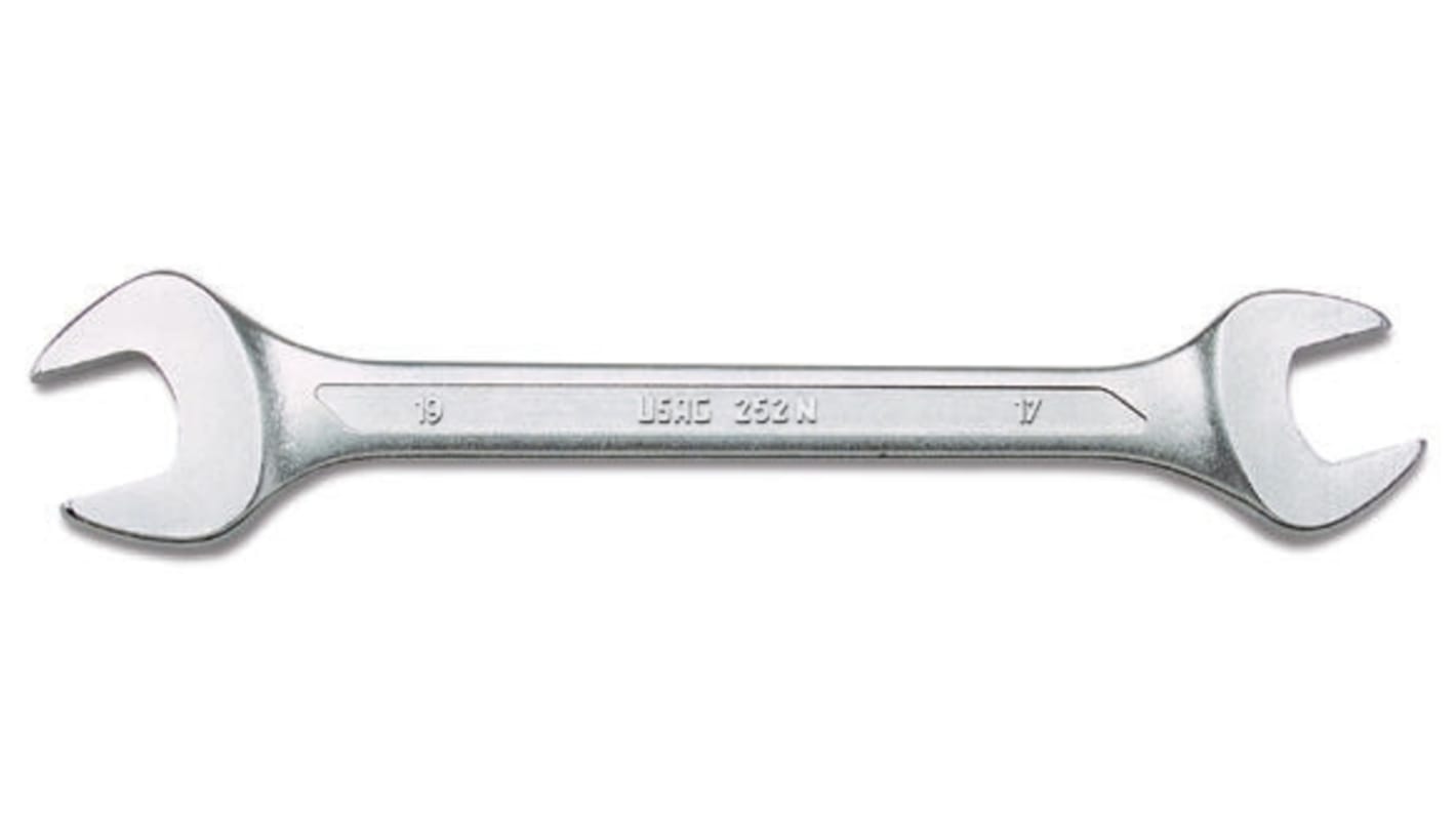 Chiave a forchetta doppia Usag 252 N, lungh. 301 mm, bocca poligonale 27x29, in Acciaio al cromo vanadio