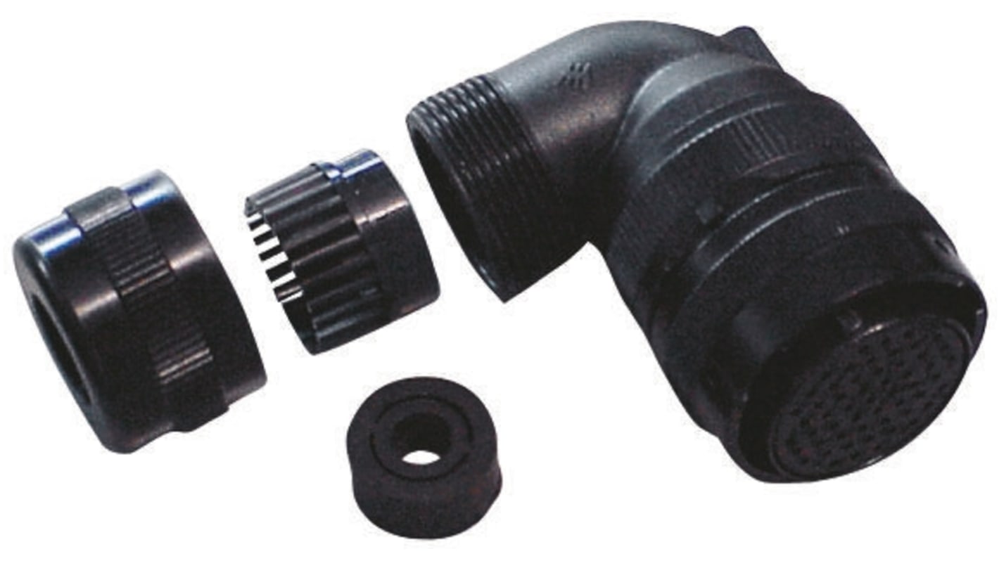 Glenair, Copper Alloy Right Angle 19 Way Cable Mount MIL Spec Circular Connector Plug, Socket Contacts,Shell Size 14,
