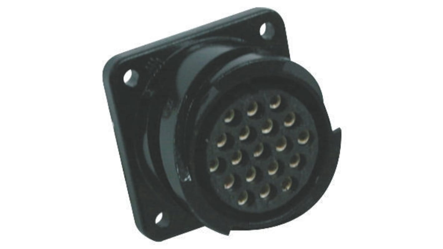Glenair, Copper Alloy 2 Way Panel Mount MIL Spec Circular Connector Receptacle, Pin Contacts,Shell Size 10SL,