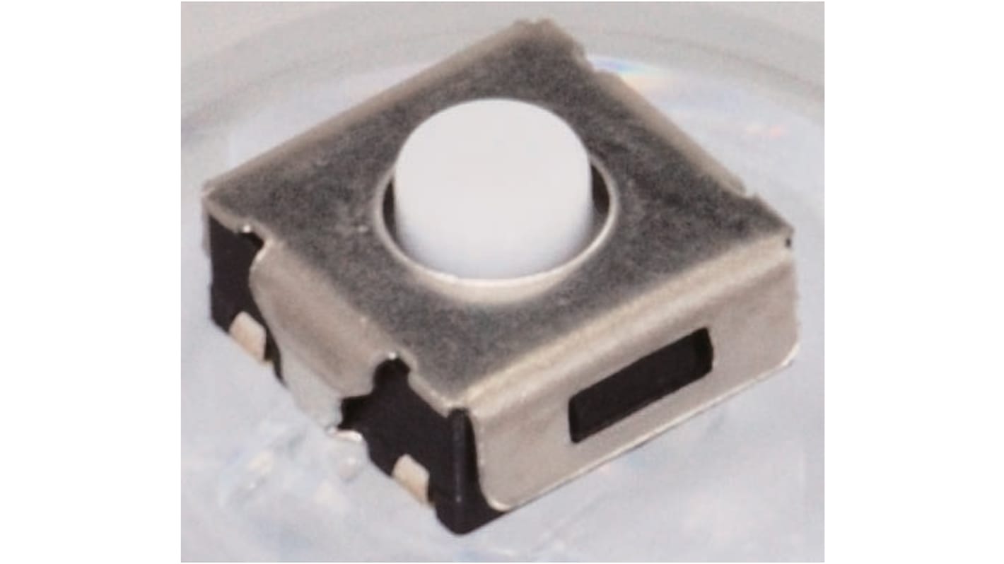 Copal Electronics Button Tactile Switch, SPST 30 mA @ 24 V dc 1mm