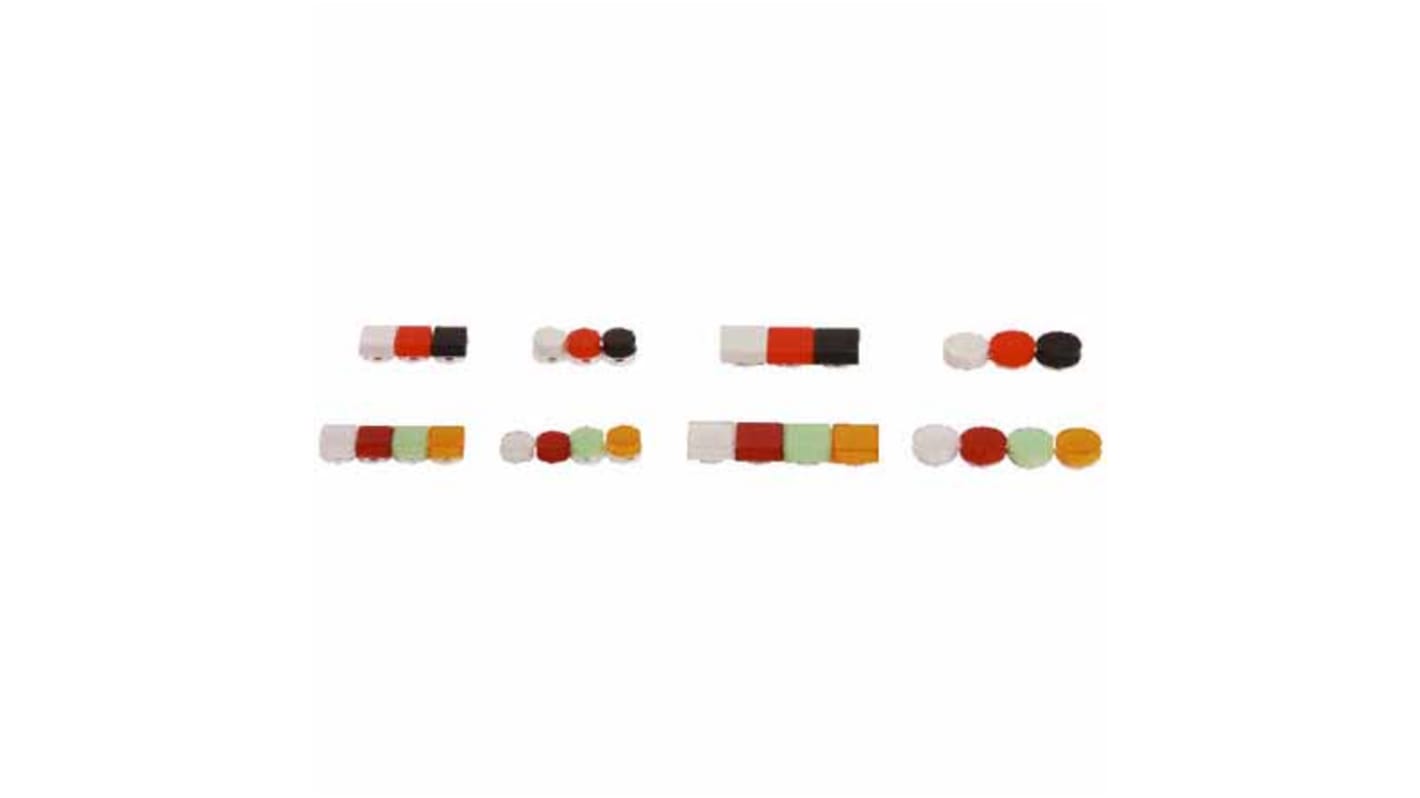 Nidec Components Yellow/Clear Push Button Cap, For Use With LTM2, LTMG2, LTR2 Illuminated Push Button Switches