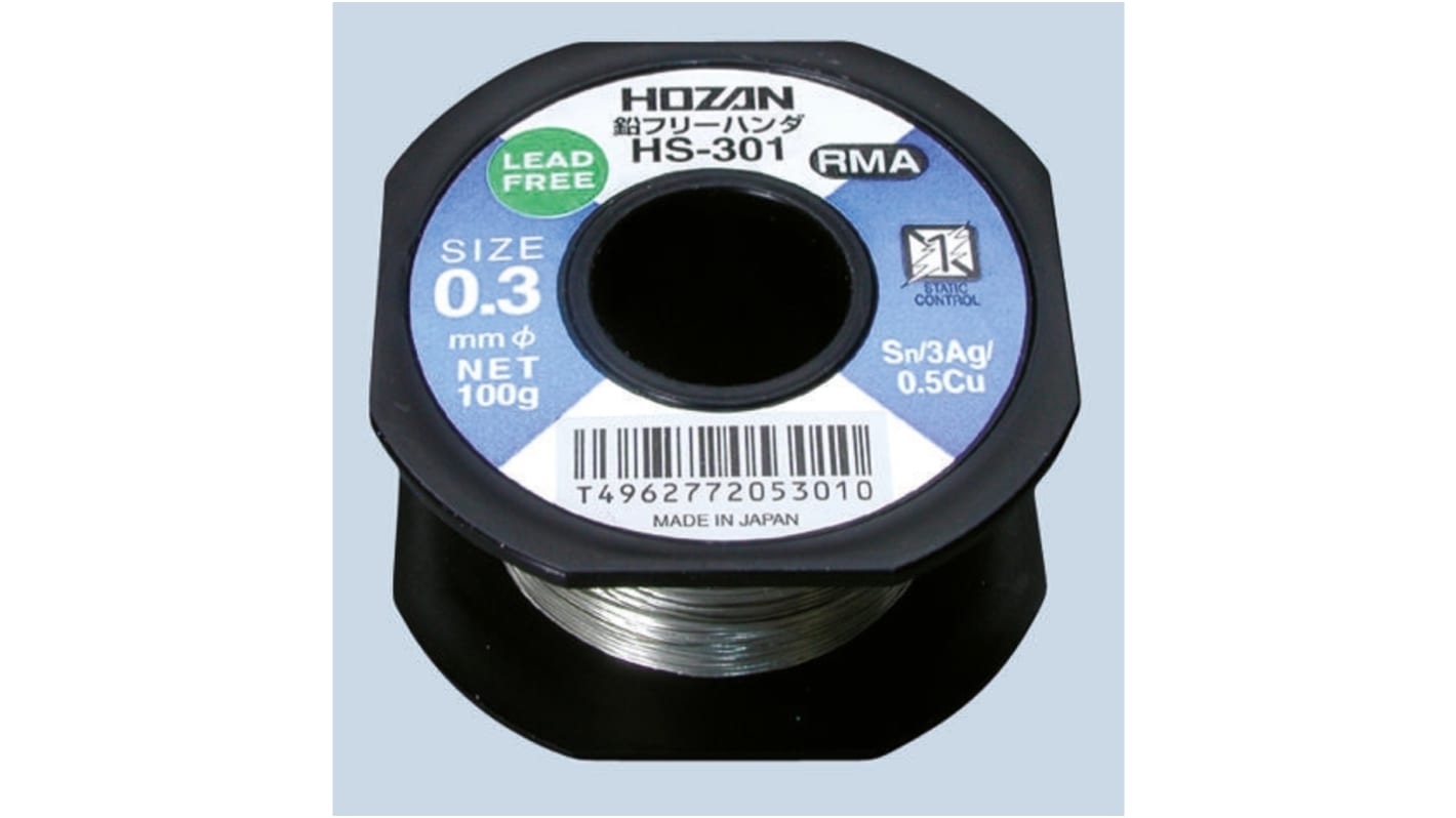 ホーザン 無鉛はんだ HS-301 ワイヤ形状 ワイヤ径 0.3mm 217°C ホーザン 無鉛はんだ HS-301 ワイヤ形状 ワイヤ径 0.3mm 217°C