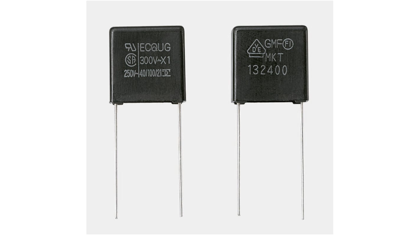 Panasonic ECQUL Polyester Film Capacitor, 250V ac, ±20%, 220nF, Through Hole