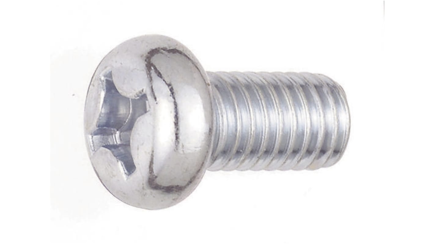 Yahata Neji Cross Pan Steel Machine Screws, M4