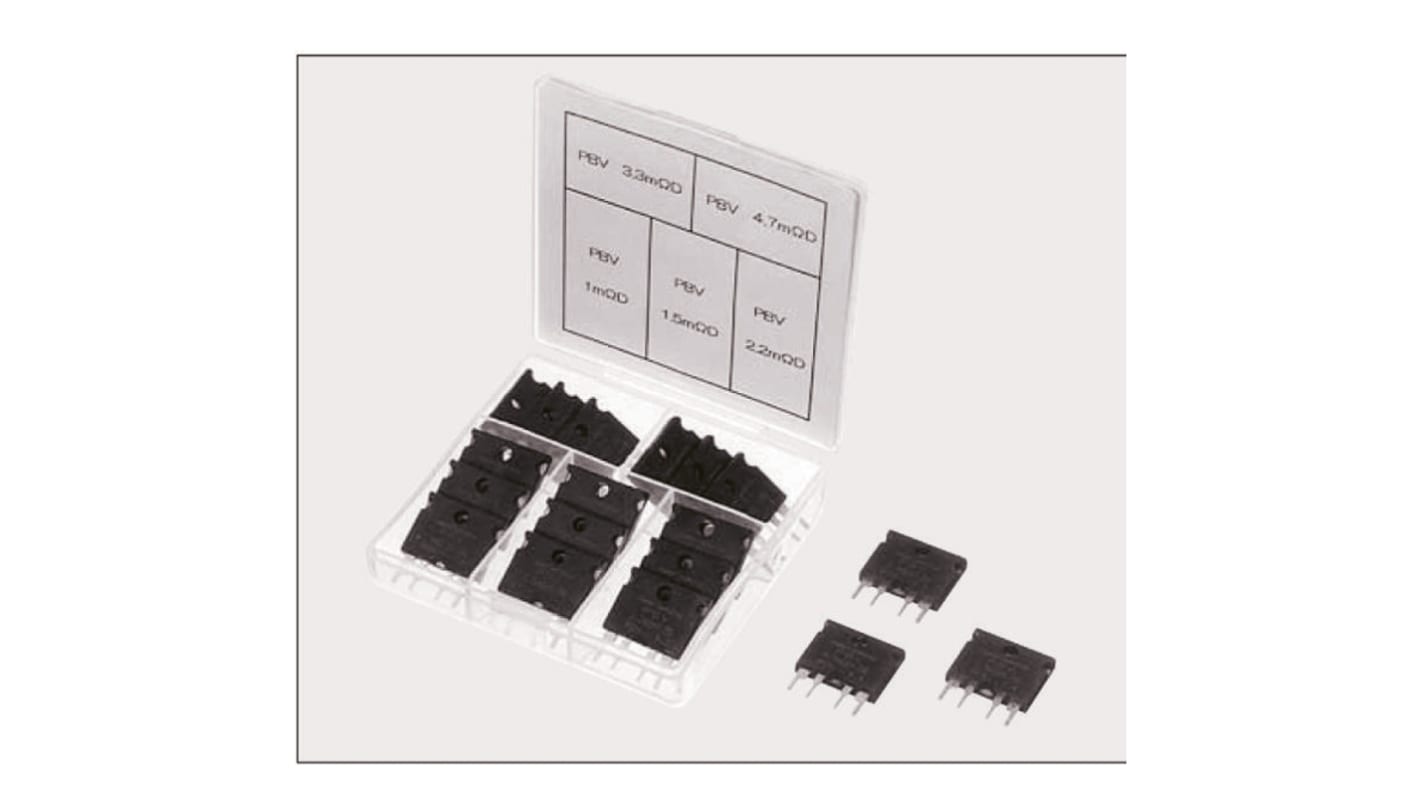 PCN, PBV Metal Foil, SMT Resistor Kit, with 25 pieces, 2 Ω → 50MΩ