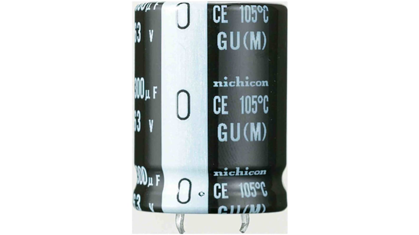 Nichicon GU Snap-In Aluminium-Elektrolyt Kondensator 1000μF ±20% / 160V dc, Ø 25mm x 40mm, bis 105°C