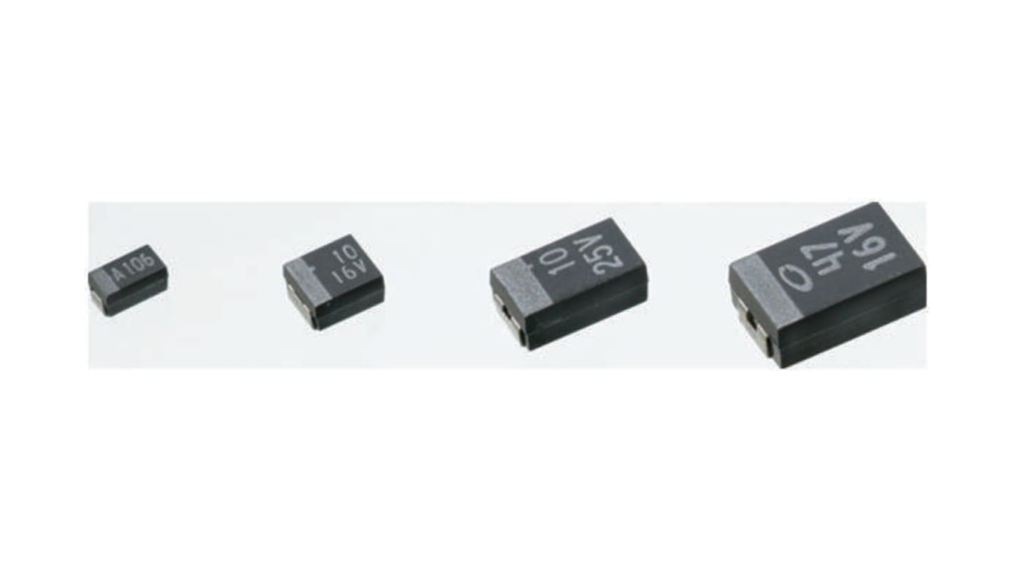 KYOCERA AVX タンタルコンデンサ,100μF,6.3V dc,6032,F930J107MC KYOCERA AVX タンタルコンデンサ,100μF,6.3V dc,6032,F930J107MC