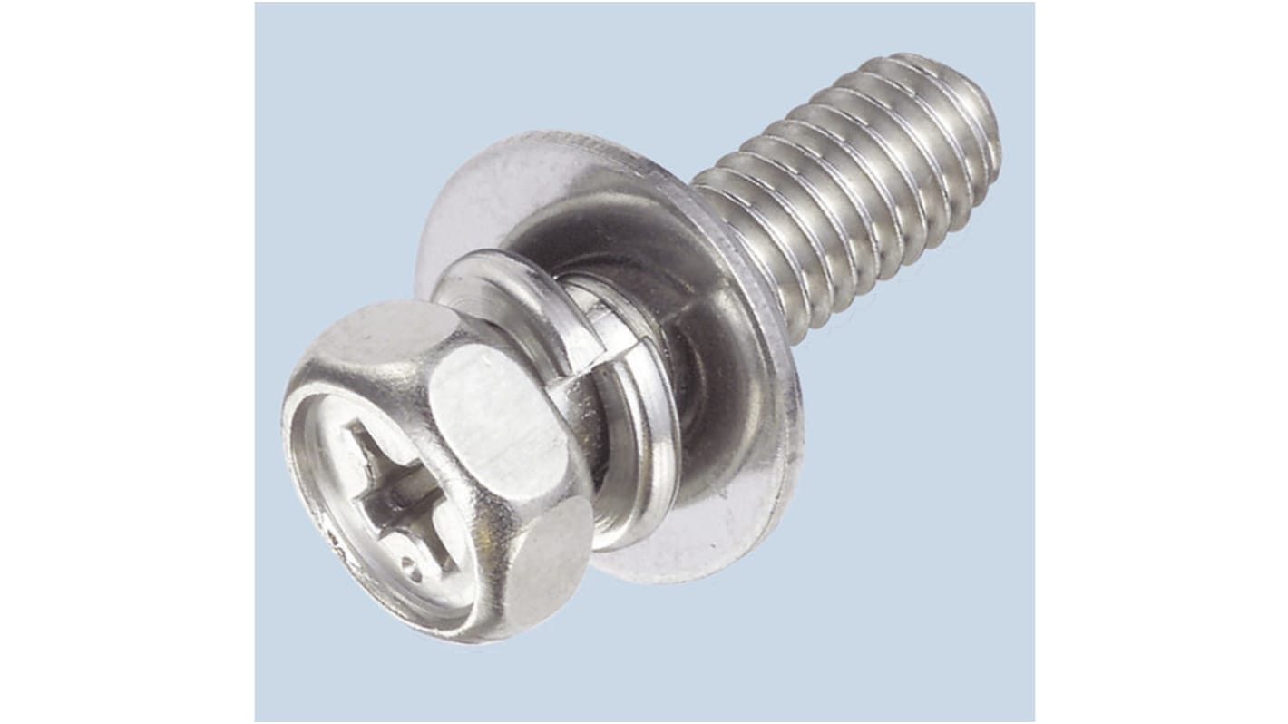 Yahata Neji Plain Stainless Steel, Hex Bolt, M6 x 25mm