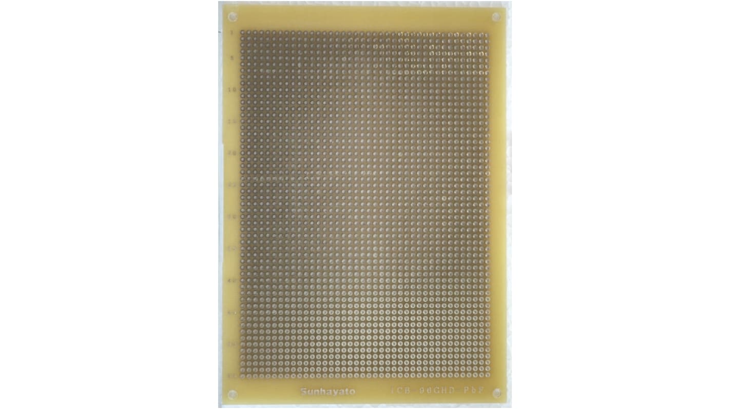 Sunhayato Single Sided Matrix Board FR1 1mm Holes, 2.54 x 2.54mm Pitch, 190 x 95 x 1.6mm