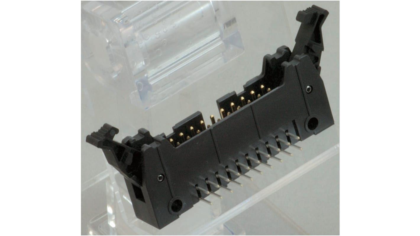 JAE PS Series Right Angle Through Hole PCB Header, 60 Contact(s), 2.54mm Pitch, 2 Row(s), Shrouded