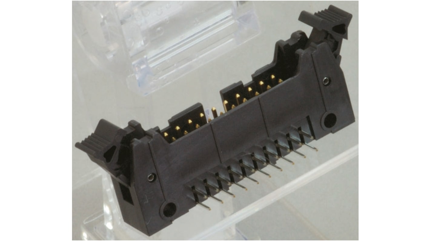 JAE PS Series Right Angle Through Hole PCB Header, 40 Contact(s), 2.54mm Pitch, 2 Row(s), Shrouded