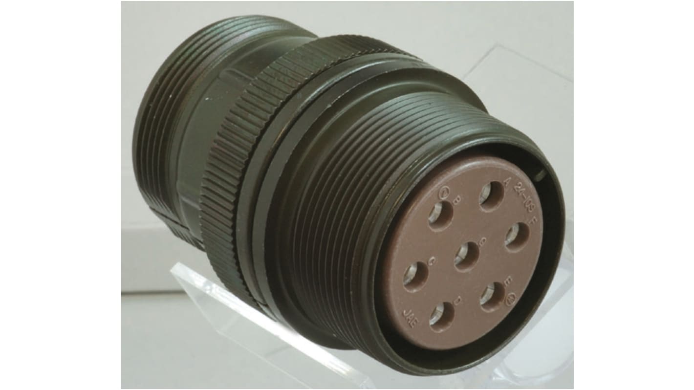 JAE 6 Way Cable Mount MIL Spec Circular Connector Receptacle, Socket Contacts,Shell Size 14S