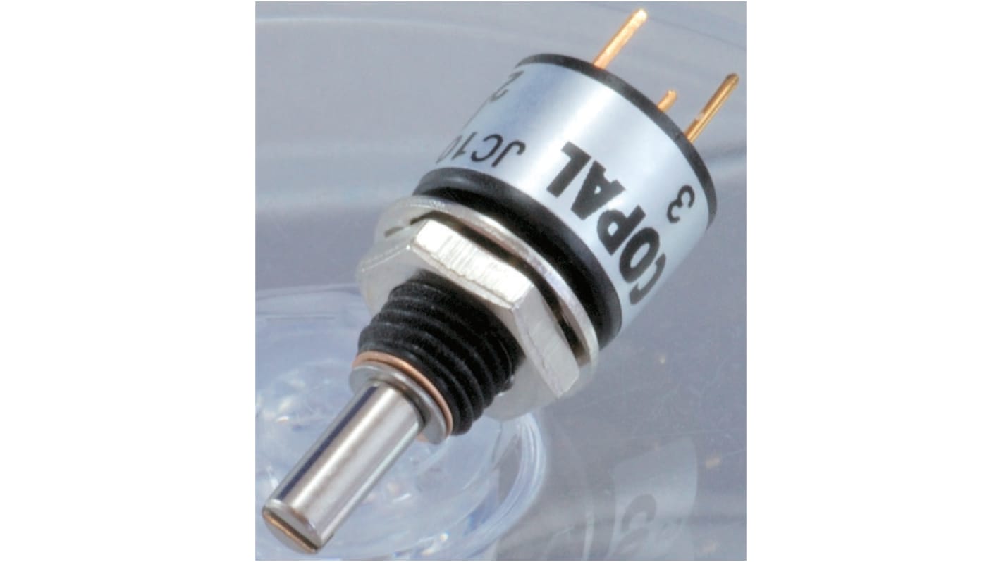 Nidec Components THT  Dreh Leitplastik-Potentiometer 10kΩ ±20% / 1/8W, Schaft-Ø 3 mm