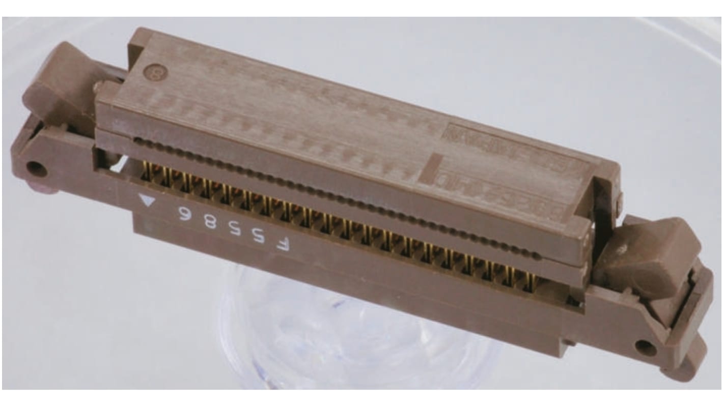 Connecteur femelle pour CI, 60 contacts, 2 rangées, 1.27mm, Montage sur câble, Angle droit