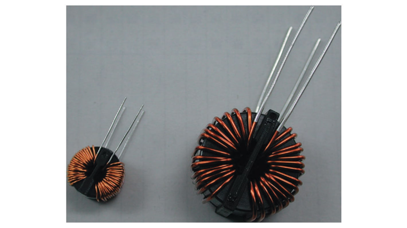 CHEMI-CON 3.3 mH Toroidal Inductor, 5A Idc, 21mΩ Rdc