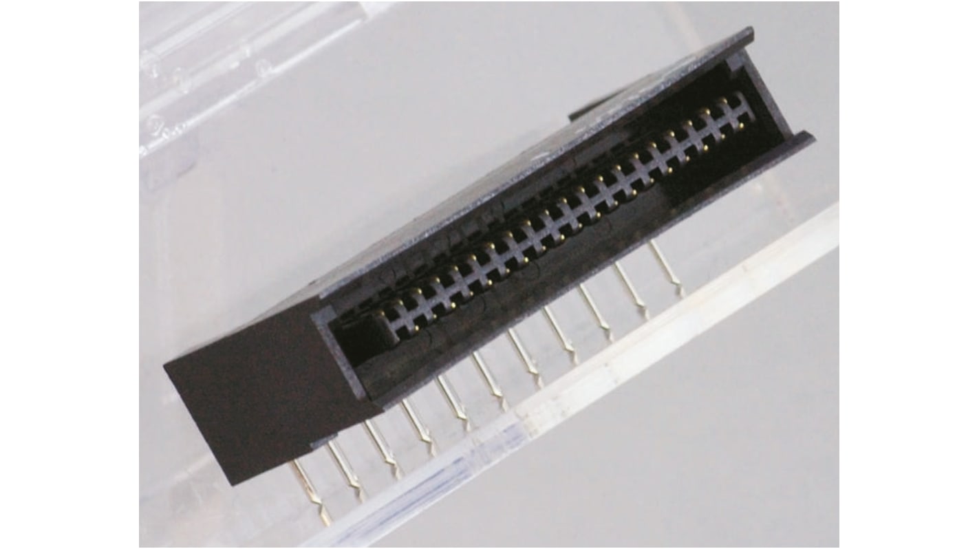KEL Corporation 8800 Series Right Angle Through Hole PCB Header, 60 Contact(s), 1.27mm Pitch, 2 Row(s), Shrouded